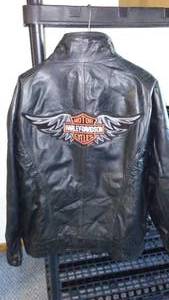 lot 317 image: Harley Davidson Leather Jacket And Belt