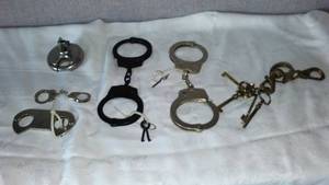 lot 318 image: Authentic Hand Cuffs With Keys.