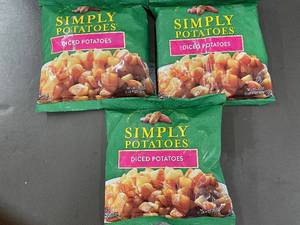 lot 83 image: K - Lot of 3 Simply Potatoes Diced Potatoes 20 oz Bags