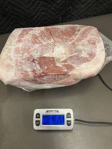 lot 206 image: Frozen Pork Belly Slab 6 lbs 15.7 oz