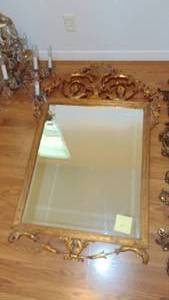 lot 60 image: French Style Mirror, 32 x 50 Total