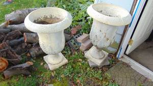lot 106 image: 2- Large Fiberglass UrnPanters