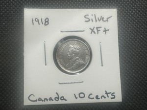 1918 AU Canada Dime