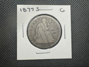 lot 19 image: 1877 S Seated Half Dollar
