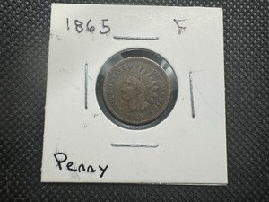 lot 23 image: 1865 Indian Head Penny F Condition