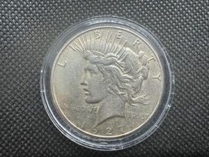 lot 27 image: 1927 S Semi-Key Date Peace Dollar XF Original Surfaces