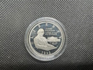 lot 33 image: 1993 90% Silver Madison Commemorative Half Dollar Proof