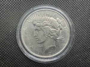 lot 37 image: 1927 D Semi-Key Date Peace Dollar AU Strong Luster