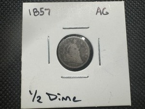 lot 68 image: 1857 12 Dime