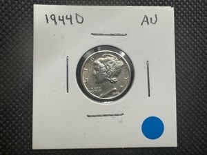 lot 72 image: 1944 D AU Mercury Dime