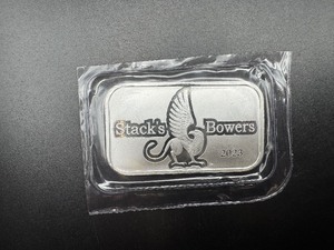 lot 48 image: 2023 Stacks and Bowers 1 Oz Silver Bar