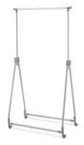 lot 18 image: Whitmor Foldable Garment Rack Rolling Clothes Hanger