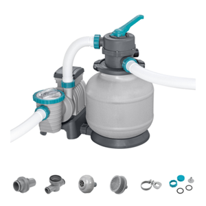 lot 36 image: Bestway 2200-Gallon Sand Filter Pump for Above-Ground Pools