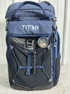 lot 54 image: Titan 26-can Backpack Cooler (Blue)