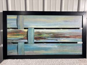 lot 60 image: Artwork - 42 Wide x 24 Tall & Plant - 28 Tall