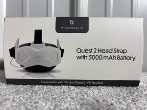 lot 70 image: Wasserstein VR Head Strap with 5000 mAh Battery Compatible with Oculus Quest 2