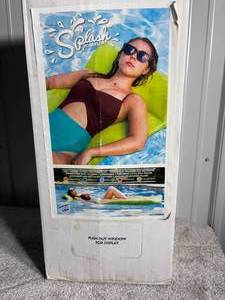 lot 79 image: TRC Recreation Splash 1.25 Thick Foam Pool Float Mat (Bahama Blue) - NIB