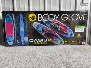 lot 81 image: Body Glove Oasis 2 10 Inflatable Stand Up YOGA Paddle SUP Board Package