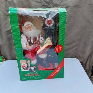 Animated Santa with Cassette Player