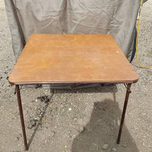 lot 110 image: Folding Table with Metal Legs