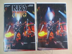 lot 72 image: 2 Dynamite 04 Kiss Zombies Comic Bo...