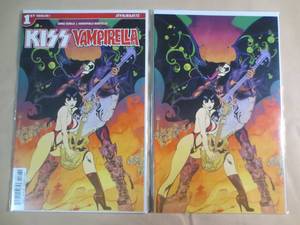 lot 136 image: 2 Dynamite 1st Issue Cover C Kiss V...