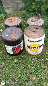 lot 17 image: Set of 4 Vintage Kerosene and Diesel Fuel Storage Cans