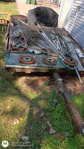 lot 20 image: Assorted Scrap Metal Parts and Grills Collection (Trailer Not Included)