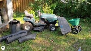 Craftsman Riding Lawn Mower with Attachments and Spreader