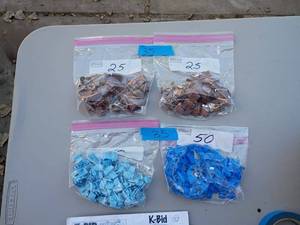 lot 35 image: Lot of 4 Bags of Electrical Wire Connectors in Blue and Brown