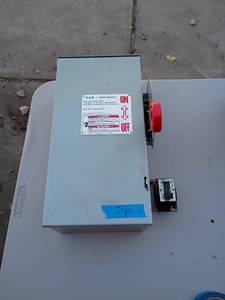 lot 56 image: Eaton 30A Safety Switch with Contactor Assembly