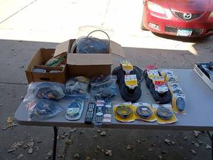 lot 77 image: Collection of Remote Controls, AV Cables, and Electronic Accessories