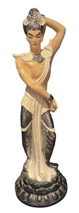 lot 4 image: L - Vintage Art Deco Style Figurine with Iridescent Finish