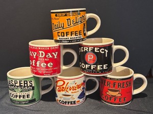 lot 37R image: L - Set of 6 Yester Year by Westwood Coffee Advertising Mugs