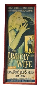 lot 72R image: K - Vintage The Unholy Wife Promotional Movie Poster