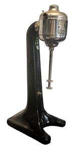 lot 135R image: LR - Vintage Hamilton Beach No. 18 Drink Mixer with Steel Cup