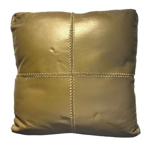 lot 182R image: LR - Vintage Faux Leather Accent Pillows