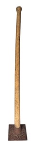 lot 185R image: LR - Vintage Treaty Co. Greenville O 48 Inch Tamper Tool with Wooden Handle