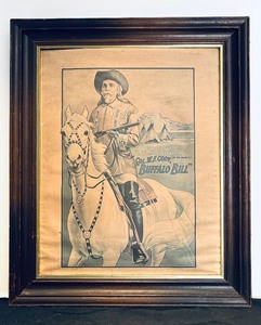 lot 234R image: K - Vintage Buffalo Bill Col. W.F. Cody Framed Print