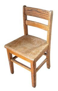 lot 251R image: LR - Vintage Wooden Childrens Chair