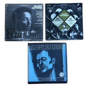 lot 255R image: R - Set of 3 Woody Guthrie Vinyl Record Albums