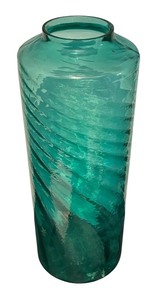 lot 256R image: LR - Tall Spiral Pattern Glass Vase