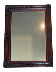 lot 300R image: U - Vintage Ornate Wood Framed Mirror