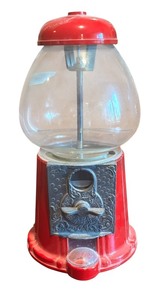 lot 297R image: U - Carousel Junior Vintage Red Gumball Machine