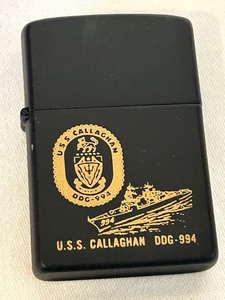 lot 85C image: K - USS Callaghan DDG-994 Collectible Black Lighter