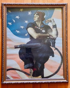 lot 167C image: K - Framed Norman Rockwell Rosie the Riveter Print