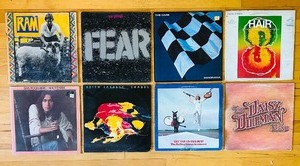 lot 168C image: K - Collection of 8 Vintage Vinyl Records Including The Cars, Rolling Stones, and More