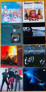 lot 178C image: LR - Collection of 8 Vintage Rock and Pop Vinyl Records