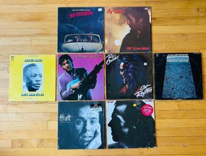 lot 206C image: LR - Collection of 8 Classic Rock and Blues Vinyl Records - Ry Cooder, John Lee Hooker, John Hiatt