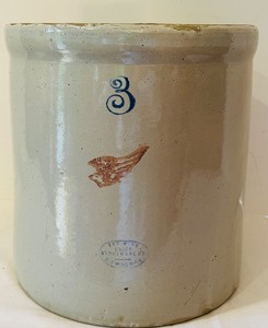 lot 210C image: K - Red Wing Union Stoneware 3-Gallon Crock